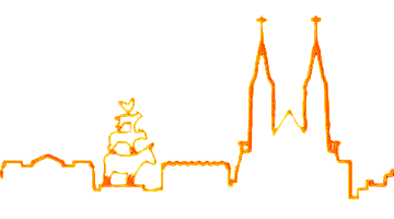 Als Stadt-Silhouette - Dom und Bremer-Stadmusikanten